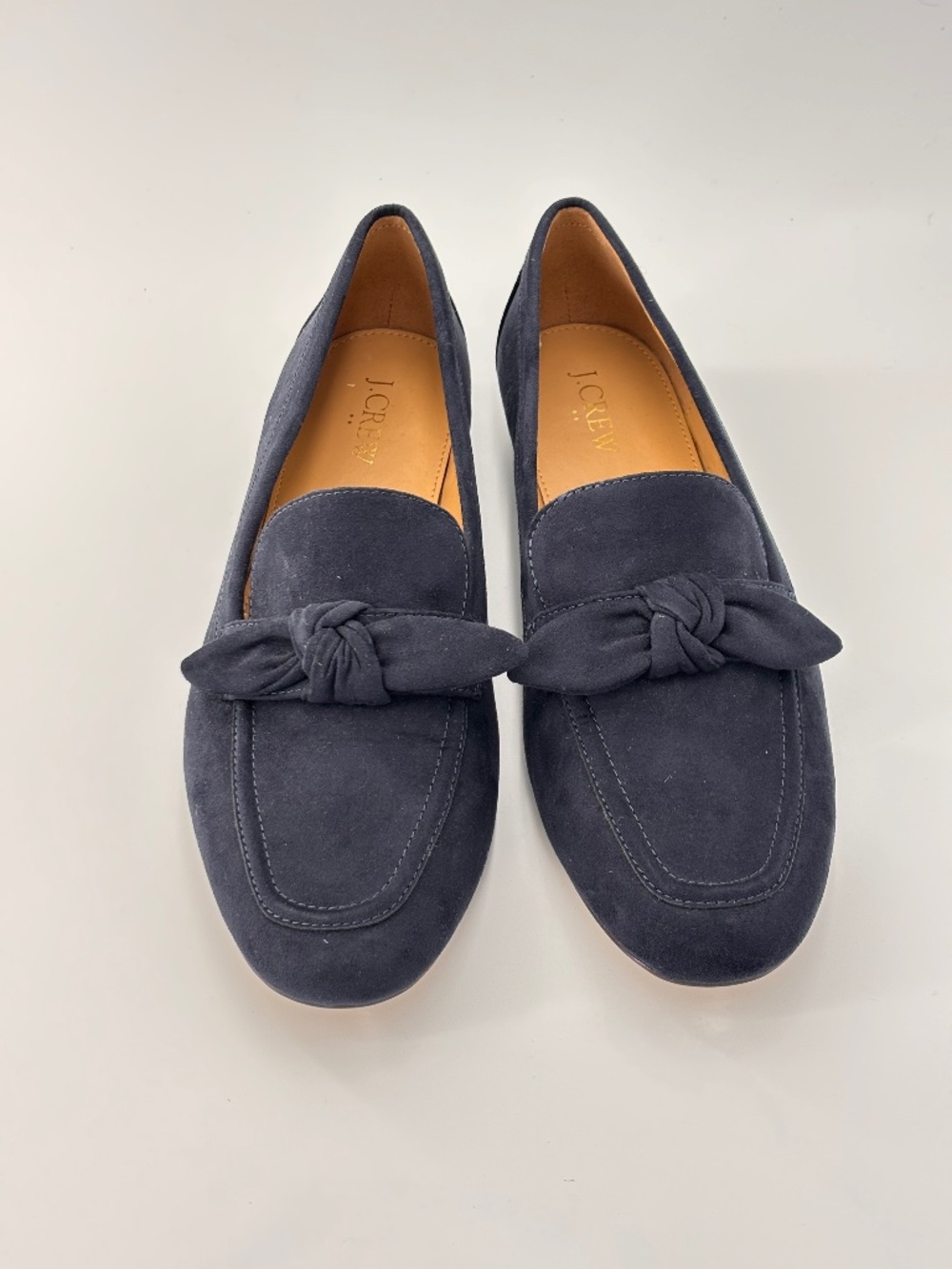 J.Crew Navy Suede Knot Loafer Flat | Size 9.5 | NWT | Classic Preppy